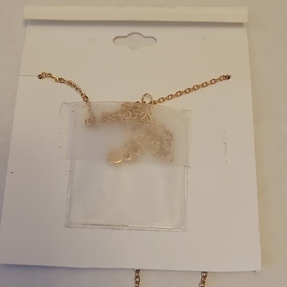 NWT Gold Tone Filigree Pendent Filled with Iridescent Beads Wedding Party Career - Picture 4 of 4